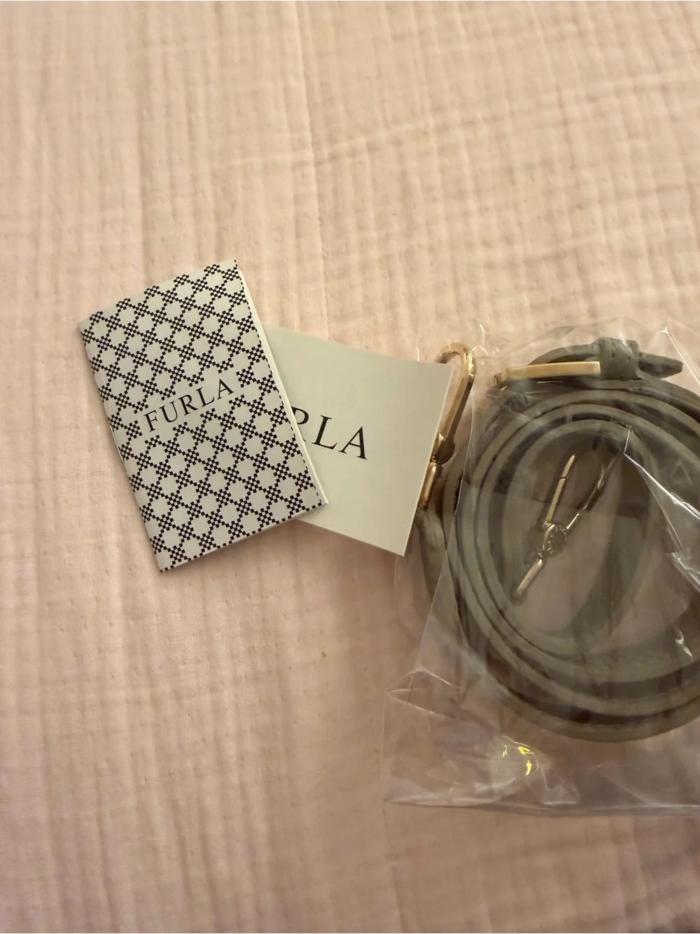 Furla Pebbled Leather Shoulder Bag in Taupe